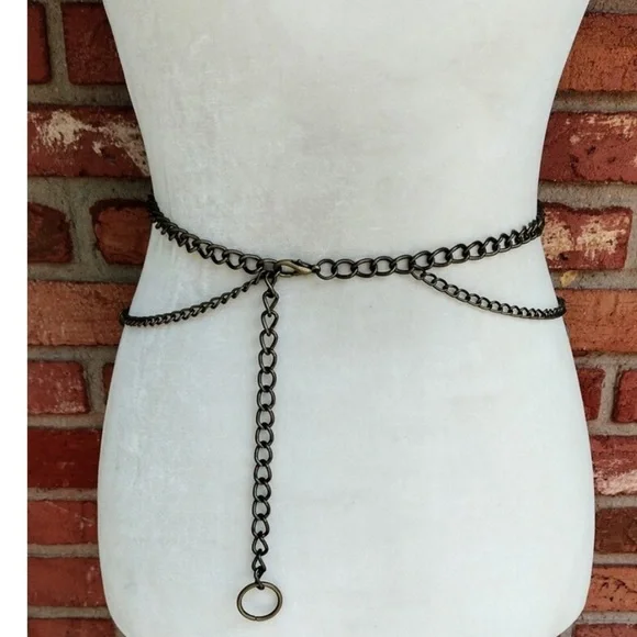 Vintage Antique Gold Coin Chain Belt - Belly Dance, Boho, Festival adjustable - Picture 5 of 10